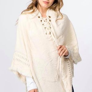 Women’s hooded poncho